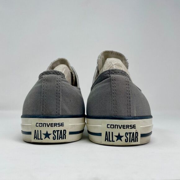 Converse Shoes Mens 10 W 12 Distressed Gray Canvas Chuck Taylor All Star Low Top - Picture 4 of 10